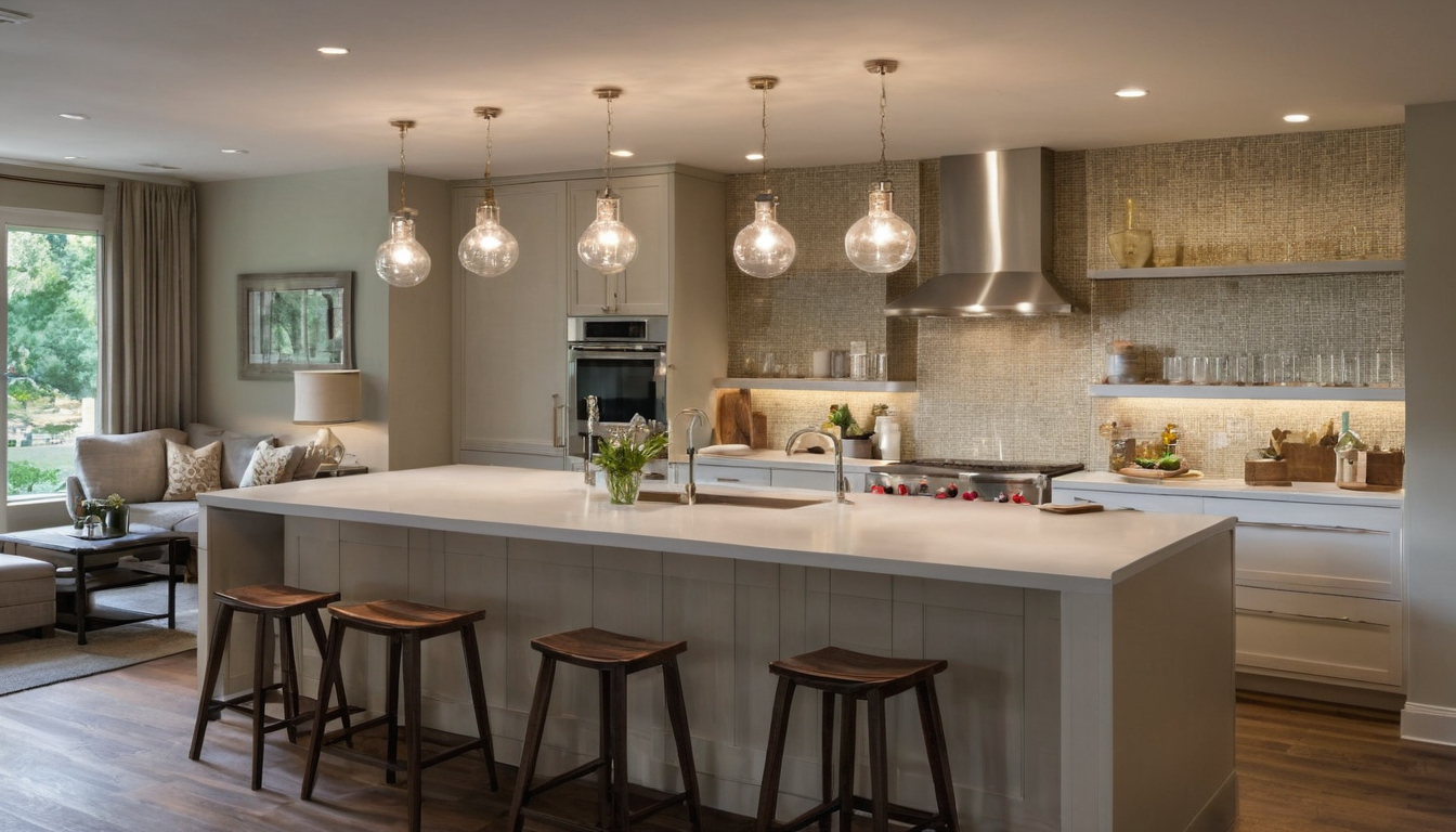 Kitchen Island Pendant Spacing by Island Length and Fixture Width interior planning detail