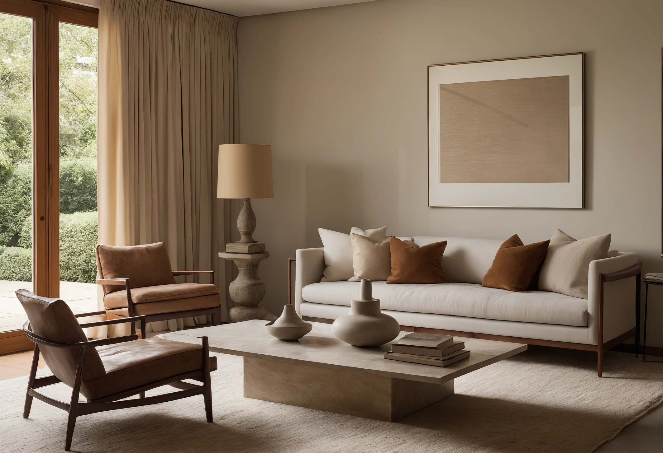 Completed interior installation with all furniture placed, styled and protection removed
